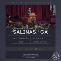 Seminario en Salinas, CA, 23-25 Diciembre, 2022