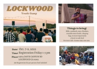 Campamento Juvenil, en Lockwood, CA, Octubre 7-9, 2022